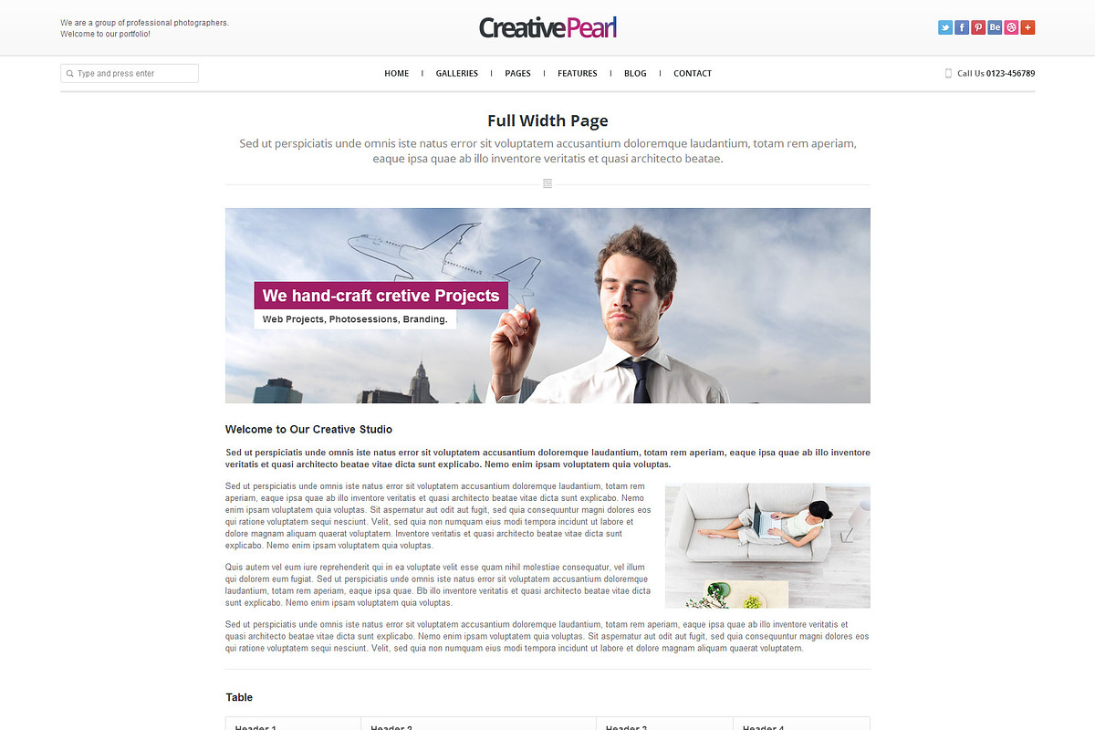 CreativePearl - Photography WP Theme, a WordPress Template by weblion (Photo 11 of 23)