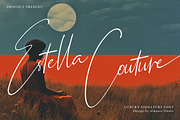 Estella Couture - Signature Font, a Handwritten Font by Almeera Std (Thumbnail 1 of 10)