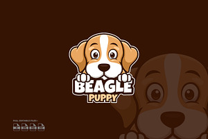 Beagle Puppy Pet Cartoon Logo, a Templates & Theme by Gumrega Studio