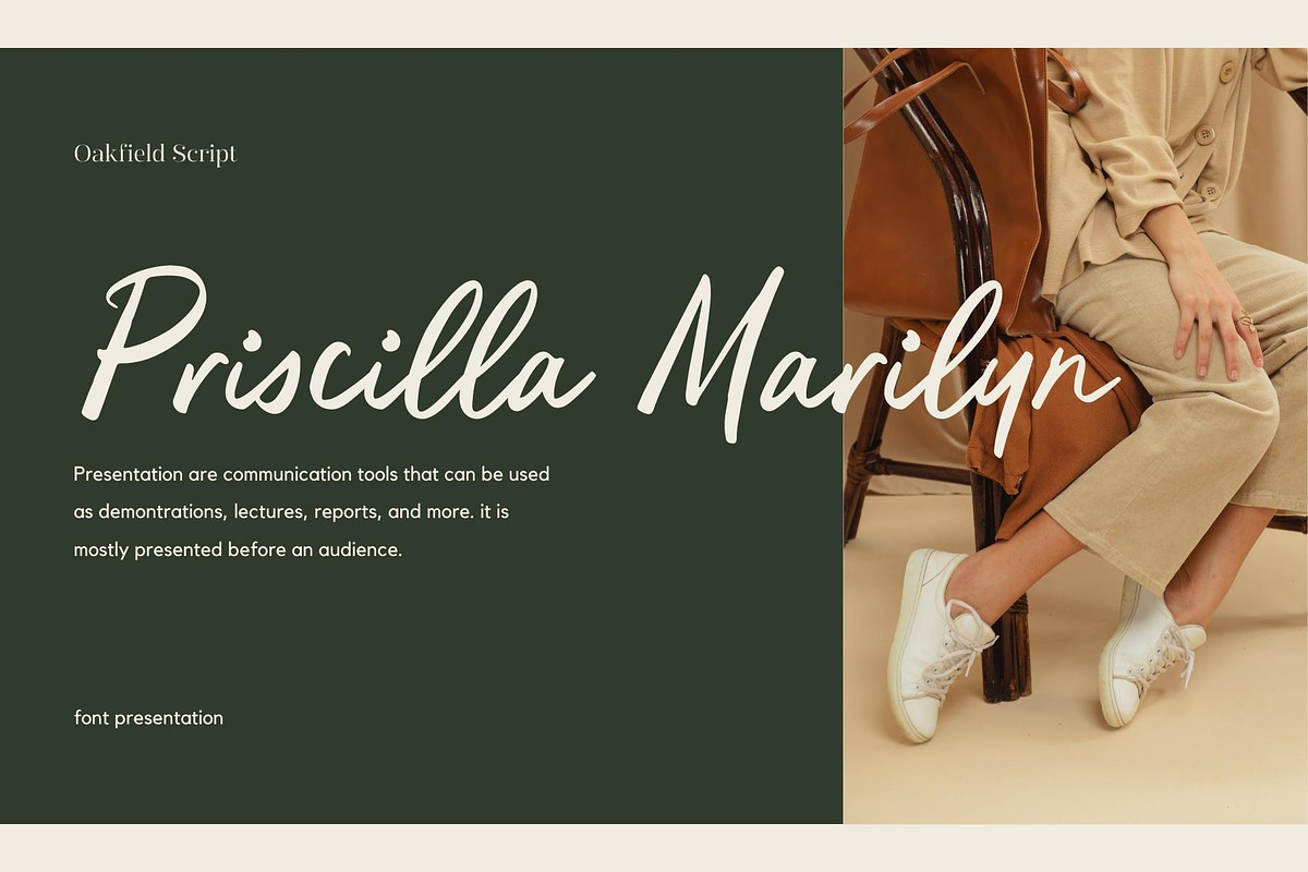 Oakfield Script, a Script Font by Xelo Graph (Photo 2 of 7)