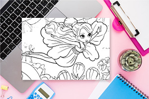 140 Vector Fairy Coloring Pages