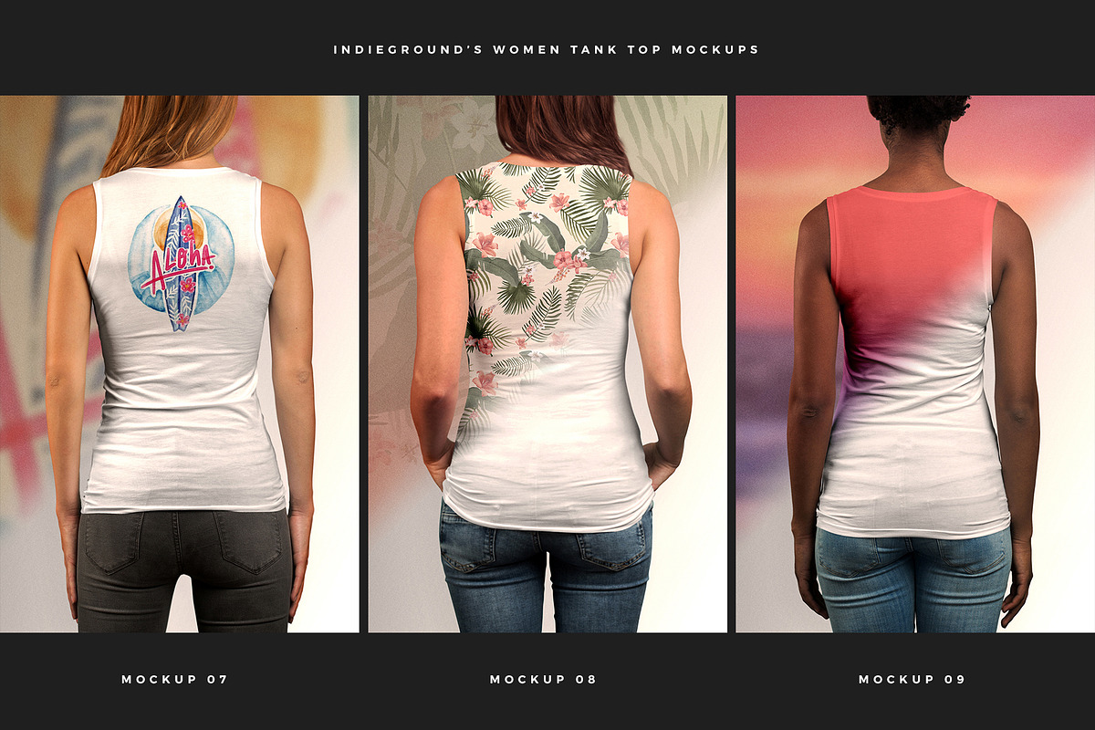 Women Tank Top Mockups, an Apparel Mockup by Indieground Design Inc. (Photo 4 of 5)