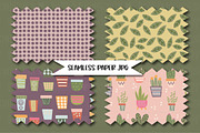 Potted plants clipart & paper set, an Illustration by Poppymoondesign (Thumbnail 3 of 5)