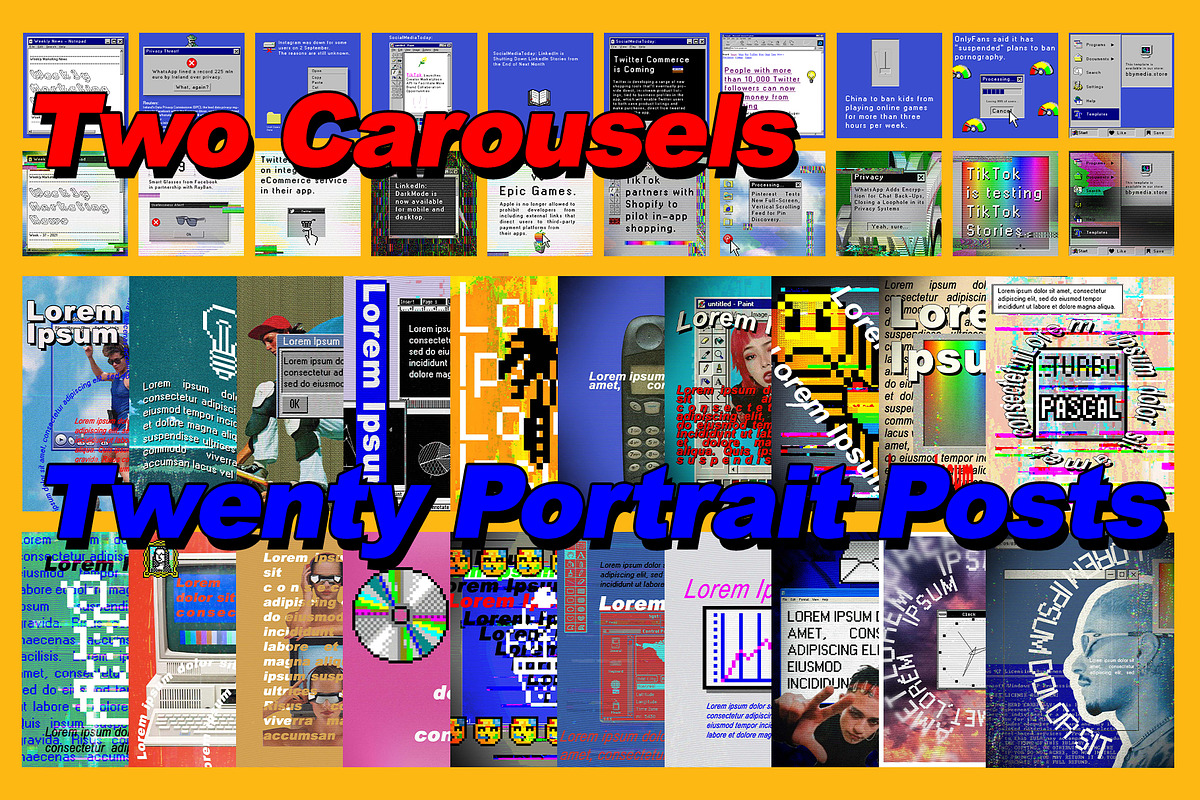 x40 Dear Old PC Instagram Templates, a Social Media Template by bbymedia.store (Photo 2 of 3)