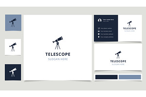 Telescope Logo Design With Editable