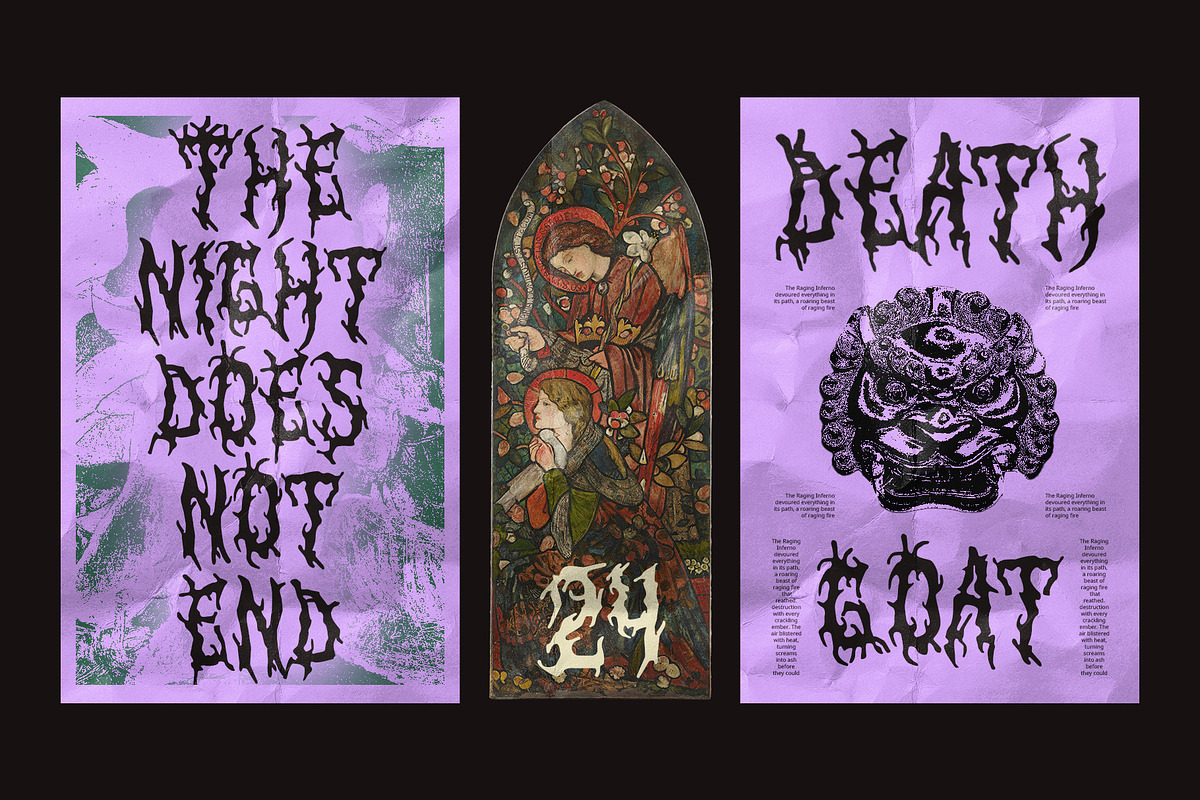 CS Beware – Black Metal Font, a Blackletter Font by Craft Supply Co. (Photo 4 of 8)
