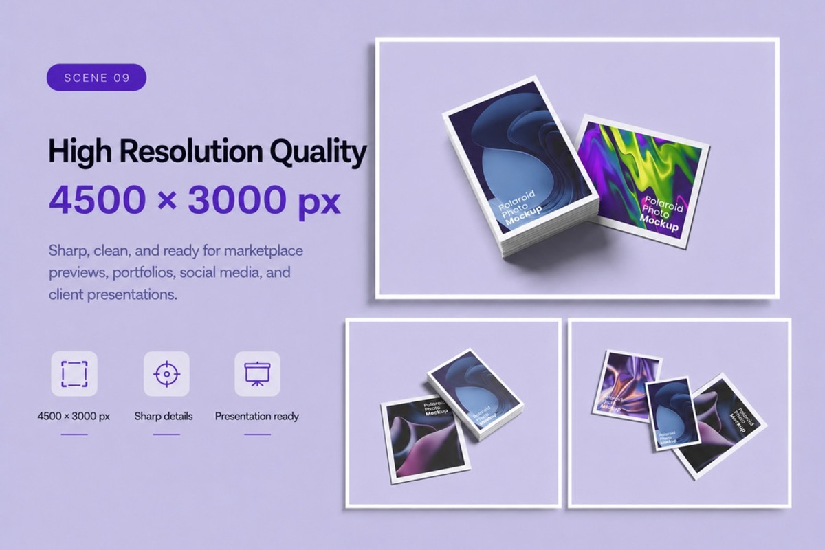 Minimalist Polaroid Photo Mockup PSD, a Merchandise Mockup by ianmikraz (Photo 9 of 14)