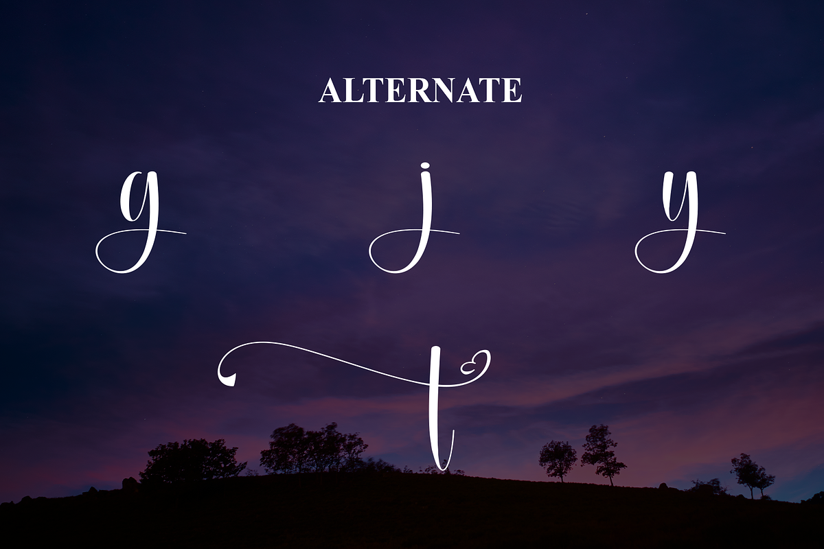 Midnight | Script Font, a Handwritten Font by Scratchones (Photo 8 of 9)