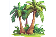 Prompt Tropical Palm Tree Clipart, a Decorative Illustration by Creative design (Thumbnail 2 of 7)