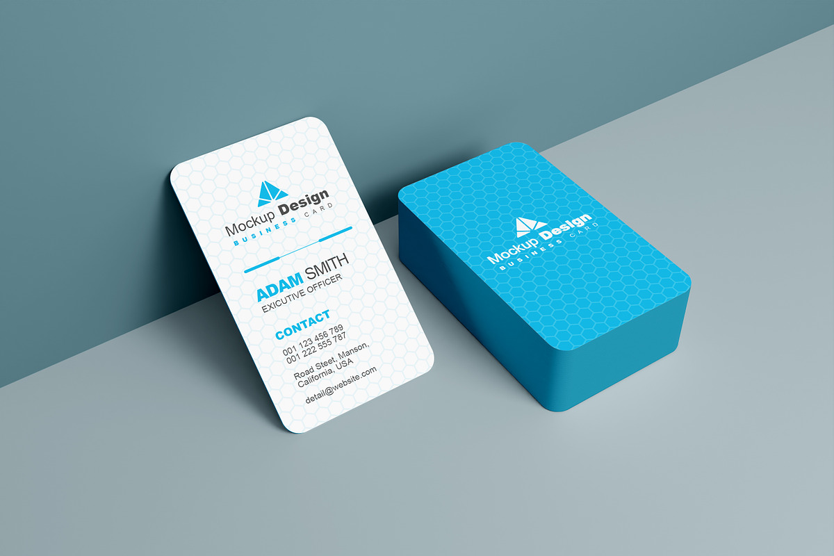 Round Vertical Business Card Mockupu, an Advertising Mockup by alimran24 (Photo 7 of 13)