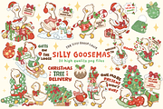 Goosemas Christmas Goose Clipart, a Seasonal Illustration by Blumensdiary (Thumbnail 1 of 6)