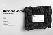 Minimal Business Cards - Bundle 01, a Business Card Template by MustaART (Thumbnail 1 of 10)