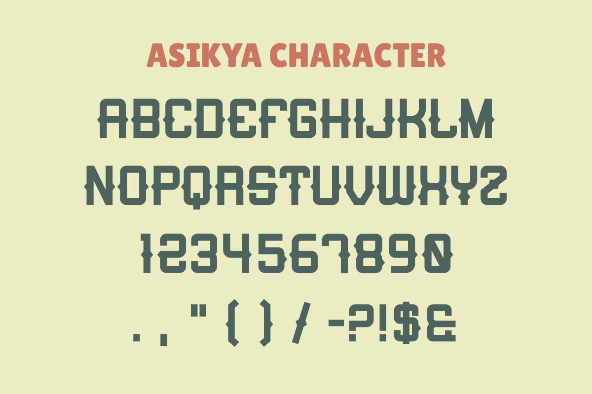 Asikya Vintage Display Typeface, a Blackletter Font by IHDSTD (Photo 3 of 4)
