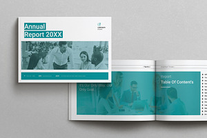 Annual Report Template Landscape, a Brochure Template by MassiveCreator