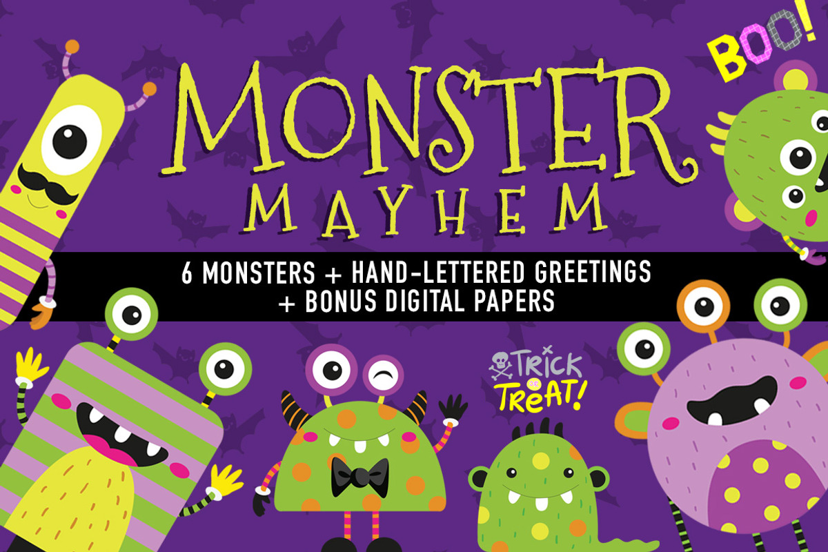 Monster Mayhem, a Decorative Illustration by Quirky Queen Media (Photo 1 of 6)