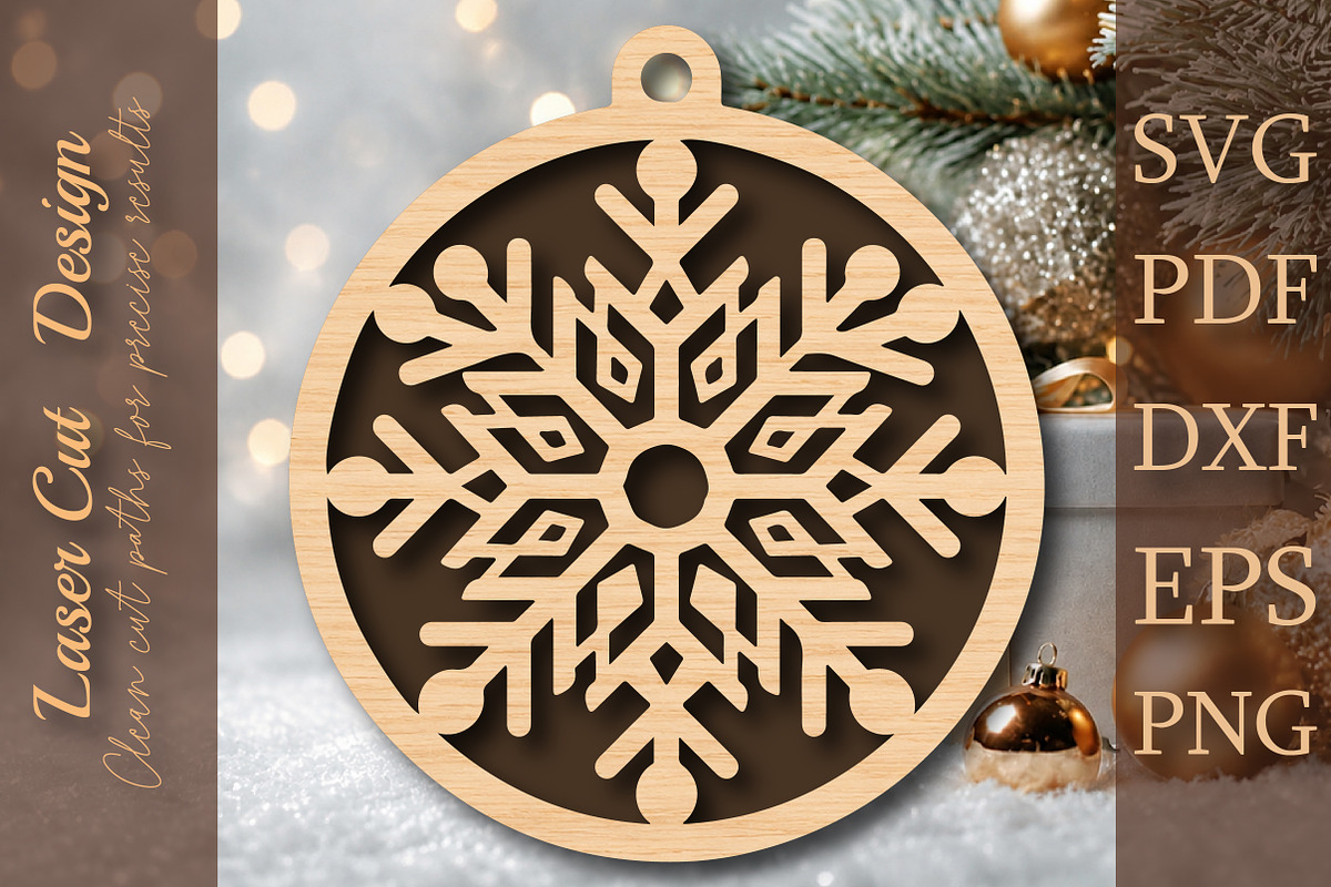 Christmas snowflake ornament decor, a Work Illustration by Digital Artistic99 (Photo 1 of 4)