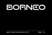 Borneo - Modern Sans Display Font, a Sans Serif Font by Imoodev (Thumbnail 1 of 5)
