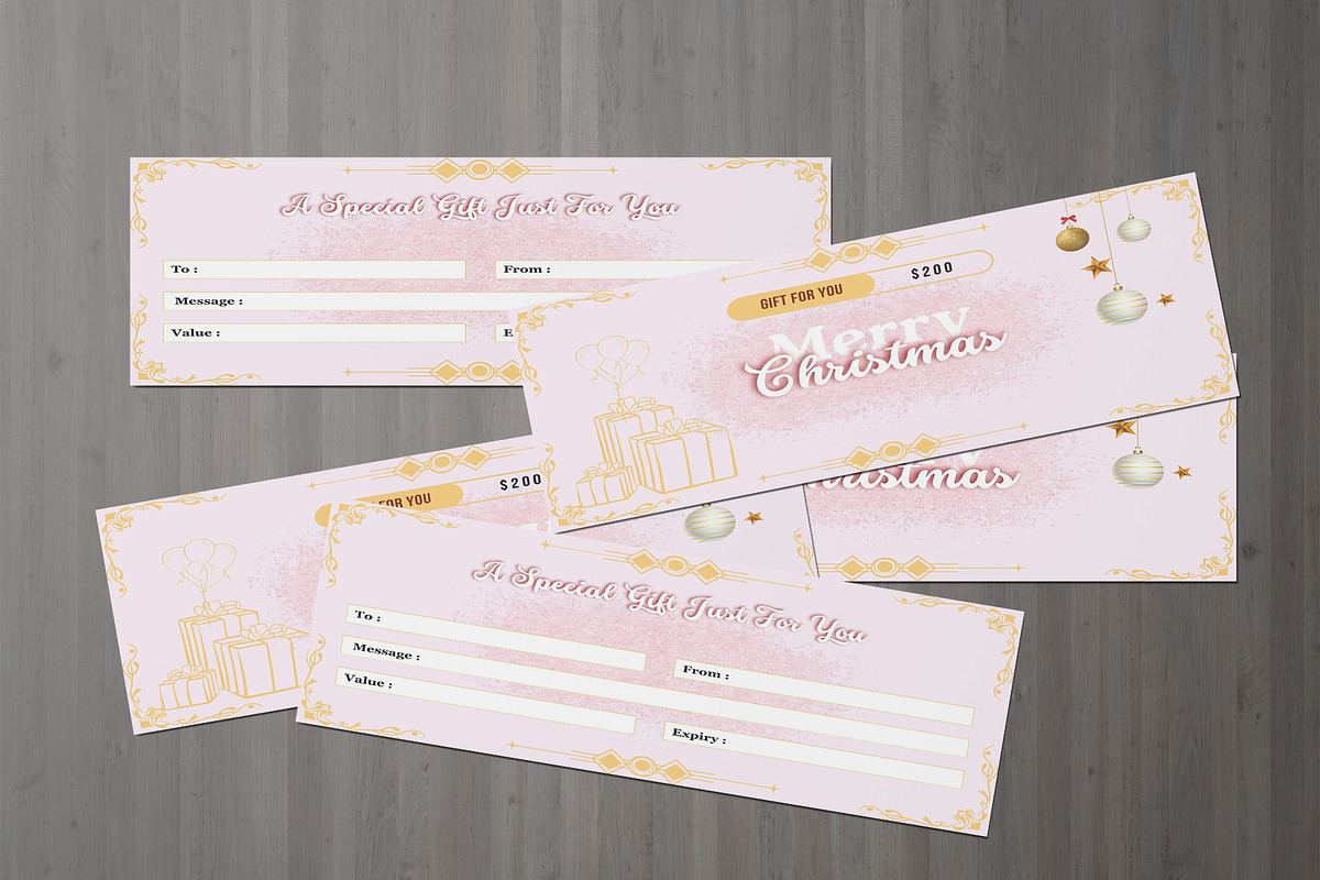 Christmas Gift Voucher Card, a Card Template by Design Zone (Photo 4 of 4)