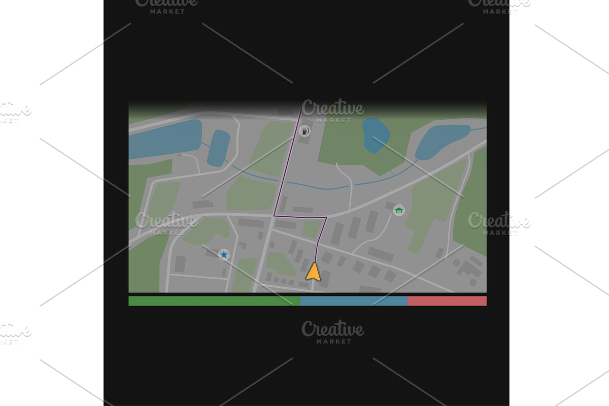 Rectangle game minimap, an Illustration by SkyVectors