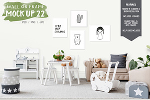Kids Room Wall/Frame Mock Up 22