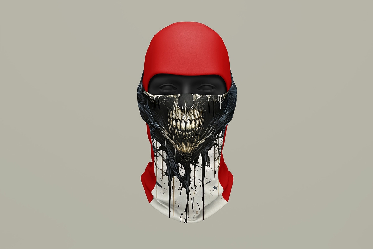 Dye sublimation Balaclava Mockup, a Mask Mockup by GraphicVil (Photo 6 of 9)