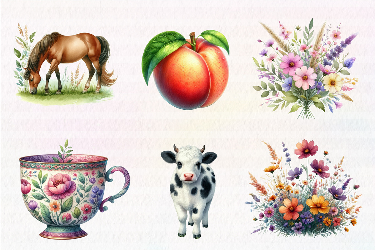 Farm Animals Cozy Farmhouse clipart, an Illustration by CreationArt (Photo 4 of 5)
