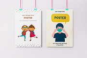 A2 Hanging Poster Mockup, a Print Template by 2M GRAPHICS DESIGN (Thumbnail 3 of 10)
