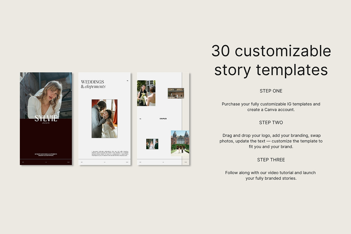Editorial Canva Instagram Templates, a Social Media Template by Seventh Made (Photo 2 of 3)