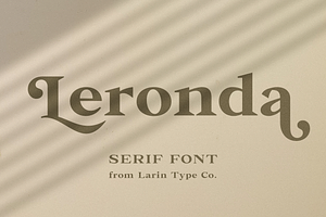 Leronda, a Serif Font by Larin Type Co.