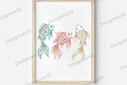 Floral Preppy Fish PNG png, a Seasonal Illustration by Designworld (Thumbnail 3 of 4)