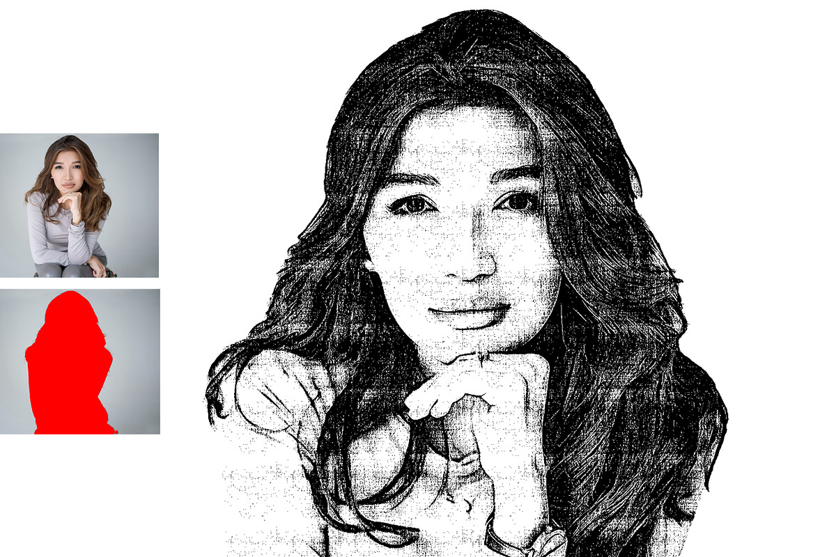 Sketch Tracing Photoshop Action, an Action Add-On by MRI STUDIO (Photo 10 of 19)