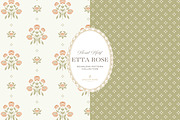 Vintage Peach Floral Print Patterns, a Pattern Graphic by Eclectic Anthology (Thumbnail 5 of 14)