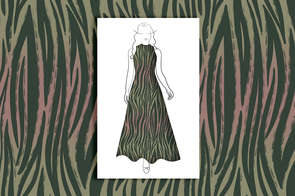 Wild Animal Print Set Modern Vintage, a Pattern Graphic by Oksana Dovhopol Art (Photo 12 of 19)