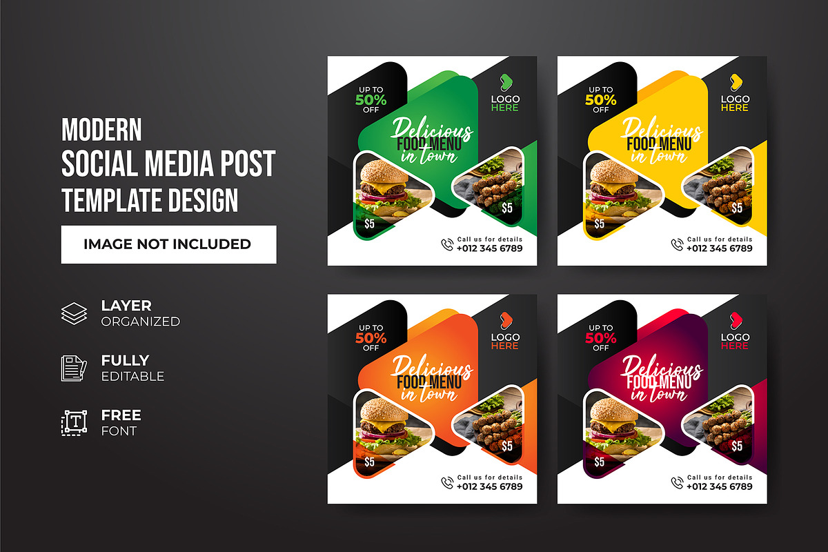 Social Media Post Template, a Social Media Template by gstudiovect21 (Photo 60 of 72)
