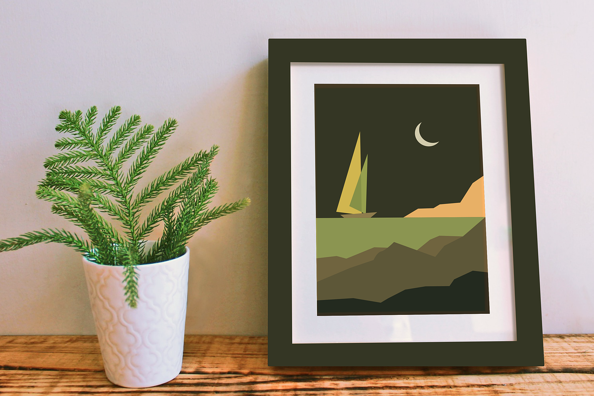 Minimalist Abstract Landscape, an Illustration by Zakazis (Photo 5 of 7)