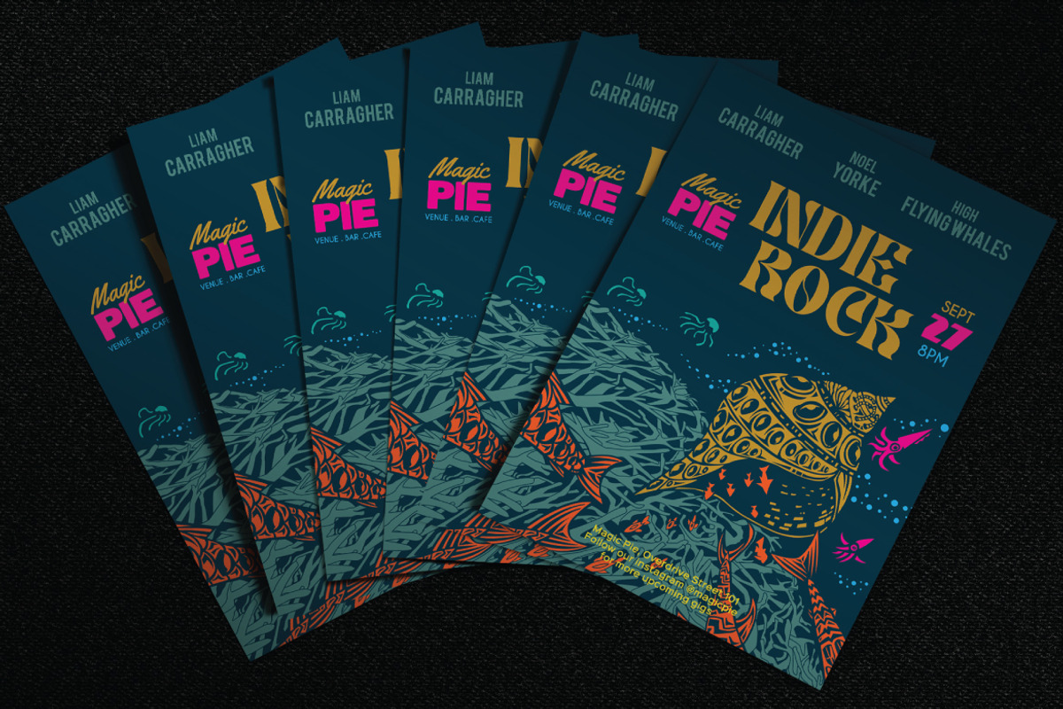 Sea Alien Hand Drawn Vector Flyer, a Flyer Template by ashenterprise (Photo 2 of 4)