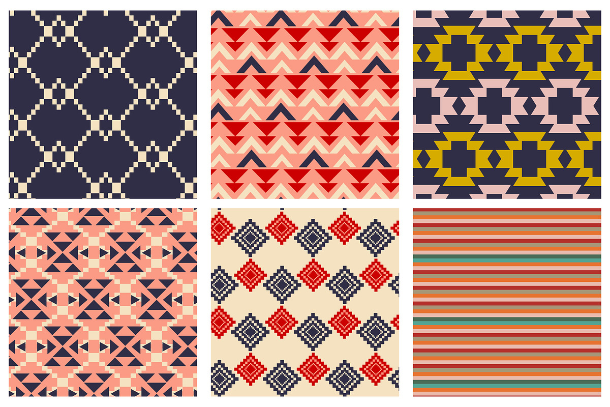 30 Southwestern Navajo Patterns Pack, a Pattern Graphic by Katrinelly (Photo 8 of 15)