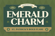 Emerald Charm, a Serif Font by graphicook (Thumbnail 1 of 10)