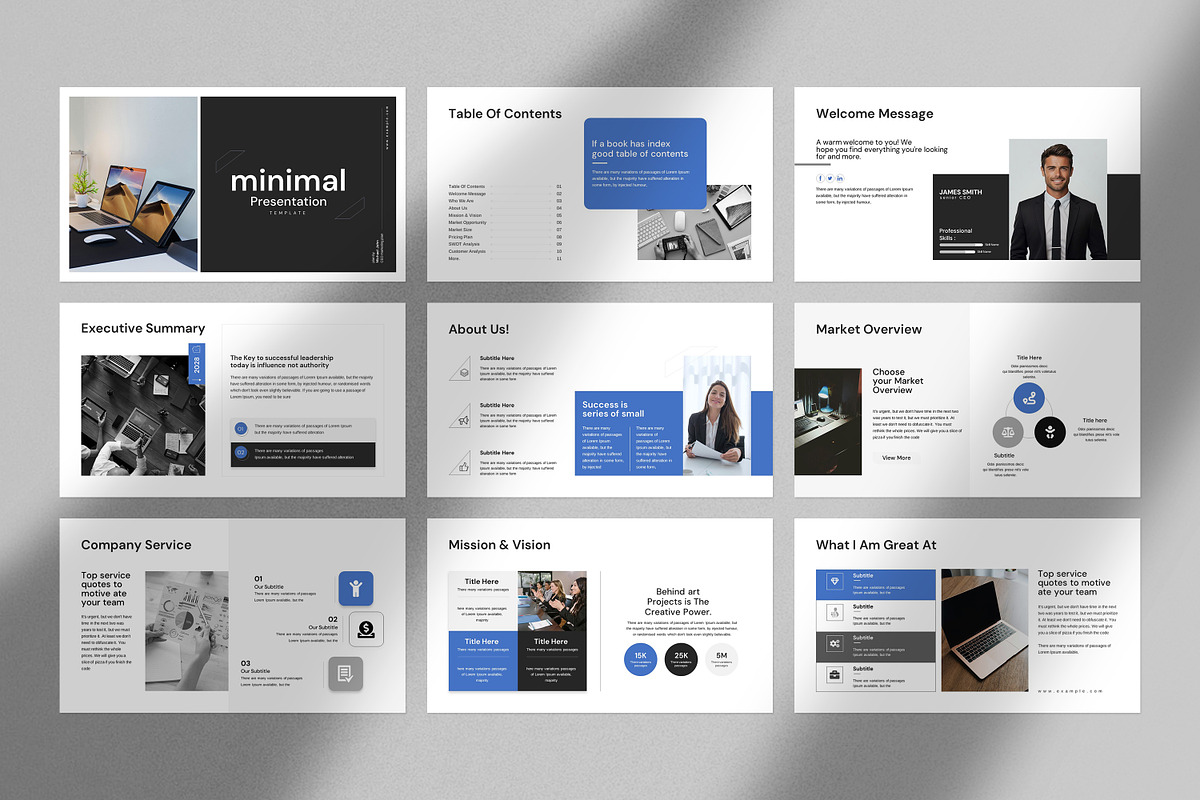 Minimal Presentation Template, a Presentation Template by Slide_Genius1 (Photo 5 of 7)