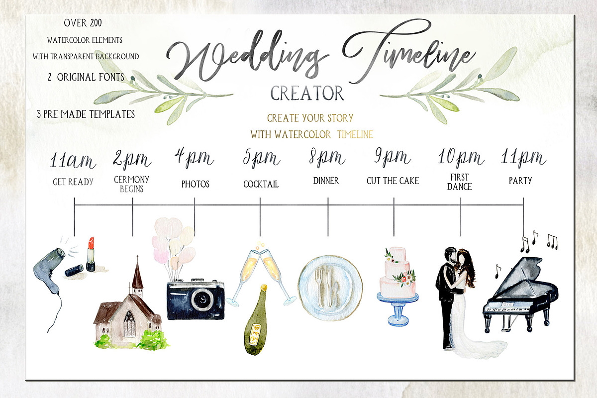 Wedding timeline map story creator, a Food Illustration by LABFcreations (Photo 16 of 23)