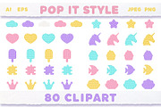 Pop it Fidget Toy Pastel Clipart set, an Education Illustration by VectoriyA (Thumbnail 3 of 7)