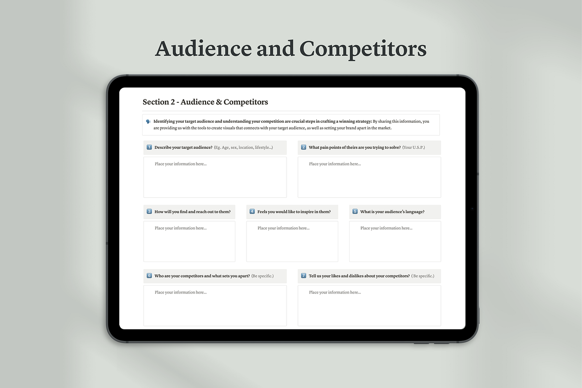 Notion Brand Questionnaire Template, a Templates & Theme by Swyn.Studio (Photo 5 of 8)