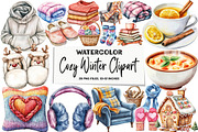 Cozy Winter Clipart, an Illustration by DreamArtGraphic (Thumbnail 1 of 5)