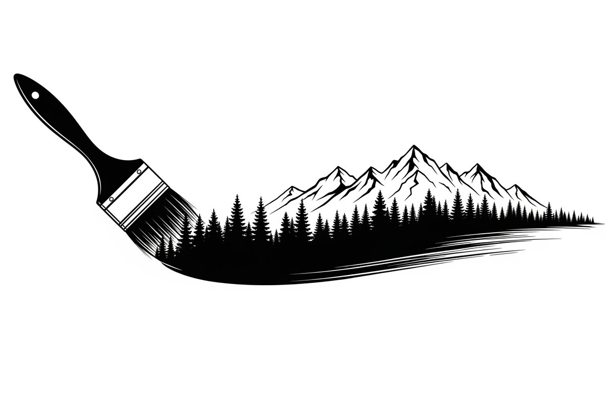 Nature Landscape Paintbrush Design B, an Illustration by Designs_River (Photo 29 of 31)