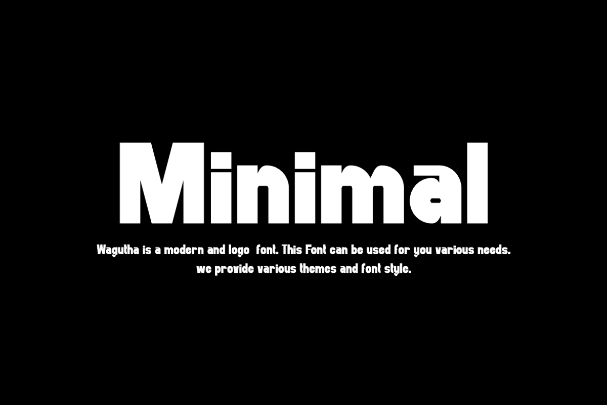 Wagutha - Corporate Logo Font, a Sans Serif Font by Iqsiart Studio (Photo 3 of 7)