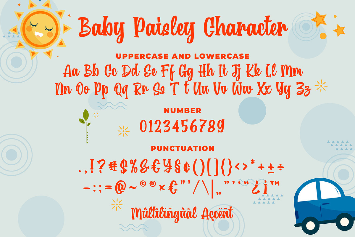 Baby Paisley a Playful Font, a Font by Blankids Studio (Photo 7 of 8)