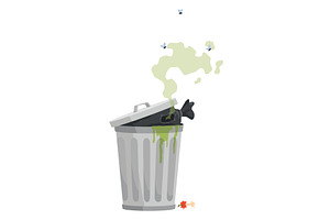 Garbage or waste icon. Metal garbage, a Food Illustration by the8monkey