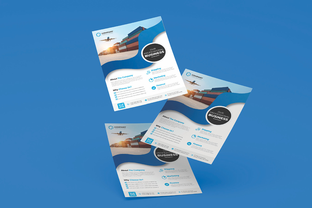 Sale Logistic flyer design template, a Flyer Template by Workhu (Photo 2 of 3)