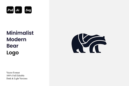 Minimalist Mountain Bear Logo, a Branding & Logo Template by Luxury Logos