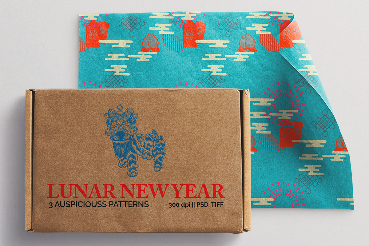 3 Repeating Lunar New Year Patterns, a Pattern Graphic by CC CREATIVE CO (Photo 3 of 10)